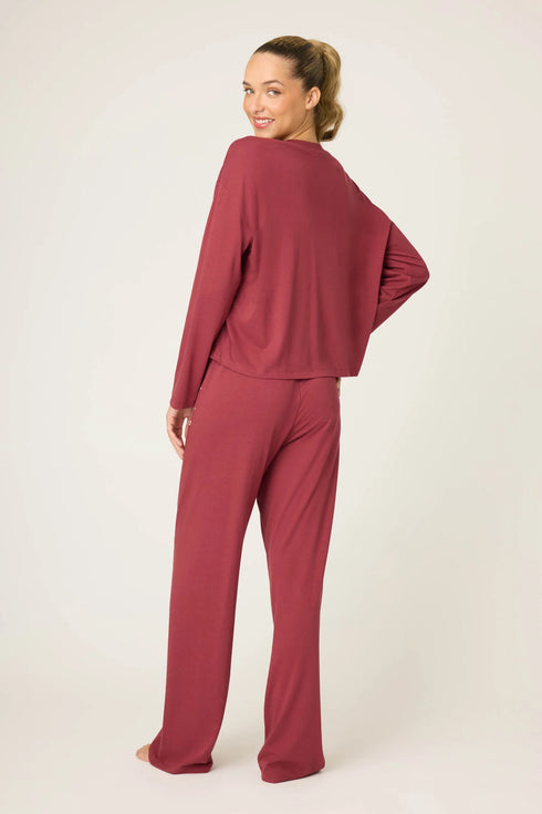 Pj Salvage Fizz the Season Long Sleeve Lounge Set